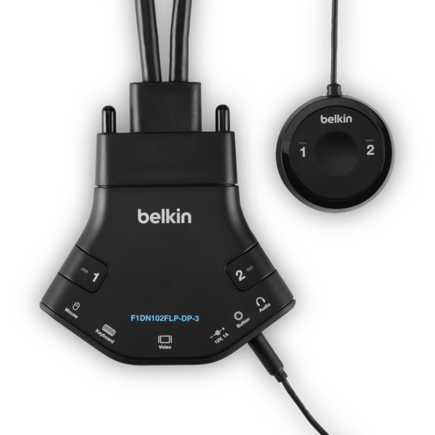 Belkin F1DN102FLP-DP-3 Secure 2-port Flip DP-to-DP KVM